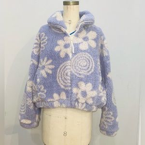 Urban Outfitters sherpa zip up pullover NWT Size SP